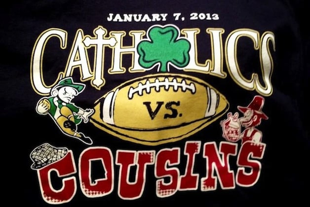 Notre Dame vs. Alabama: Catholics vs. Cousins, Which Makes for a Catchy T-Shirt