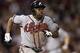 BOSTON, MA - JUNE 23: Michael Bourn #24 of the Atlanta Braves runs out a hit against the Boston Red Sox during the seventh inning of the interleague game at Fenway Park on June 23, 2012 in Boston, Massachusetts. (Photo by Winslow Townson/Getty Images)