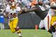 CLEVELAND, OH - DECEMBER 16: Running back Alfred Morris #46 of the Washington Redskins avoids a Cleveland Browns defender during the second half at Cleveland Browns Stadium on December 16, 2012 in Cleveland, Ohio. The Redskins defeated the Browns 38-21. (Photo by Jason Miller/Getty Images)