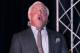 CONCORD, NC - JANUARY 20: Former American Professional Wrestler Ric Flair performs his famous yell 'Wooooo!', for the media during the NASCAR Sprint Media Tour hosted by Charlotte Motor Speedway, held at the Embassy Suites, on January 20, 2010 in Concord, North Carolina. (Photo by Jason Smith/Getty Images)