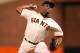 SAN FRANCISCO, CA - OCTOBER 25: Santiago Casilla #46 of the San Francisco Giants throws a pitch against the Detroit Tigers during Game Two of the Major League Baseball World Series at AT&T Park on October 25, 2012 in San Francisco, California. (Photo by Christian Petersen/Getty Images)