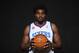 Oct 01, 2012; Philadelphia, PA, USA; Philadelphia 76ers center Andrew Bynum (33) poses for a photo during media day at the Philadelphia College of Osteopathic Medicine. Mandatory Credit: Howard Smith-USA TODAY Sports