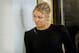 Oct 5, 2012; Minneapolis, MN, USA; Ronda Rousey watches the press conference after the fights at the UFC on FX 5 at the Target Center. Mandatory Credit: Bruce Kluckhohn-USA TODAY Sports