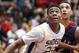 Jan 16, 2012; Springfield, MA, USA; Chicago Simeon Wolverines forward Jabari Parker (22) blocks out against Findlay Pilots forward Brandon Ashley (back) during the first half at Blake Arena. Mandatory Credit: Mark L. Baer-USA TODAY Sports
