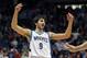 Dec 15, 2012; Minneapolis, MN, USA; Minnesota Timberwolves guard Ricky Rubio (9) reacts to a call during the fourth quarter against the Dallas Mavericks at the Target Center. The Wolves defeated the Mavericks 114-106 in overtime. Mandatory Credit: Brace Hemmelgarn-USA TODAY Sports