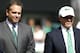 EAST RUTHERFORD, NJ - SEPTEMBER 09: New York Jets GM Mike Tannenbaum and owner Woody Johnson appear at a ceremony during their season opener against the Buffalo Bills at MetLife Stadium on September 9, 2012 in East Rutherford, New Jersey. (Photo by Jeff Zelevansky/Getty Images)