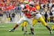 COLUMBUS, OH - NOVEMBER 24: Carlos Hyde #34 of the Ohio State Buckeyes runs with the ball against the Michigan Wolverines at Ohio Stadium on November 24, 2012 in Columbus, Ohio. (Photo by Jamie Sabau/Getty Images)