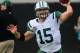 JACKSONVILLE, FL - DECEMBER 09: Tim Tebow #15 of the New York Jets warms up prior to the game against the Jacksonville Jaguars at EverBank Field on December 9, 2012 in Jacksonville, Florida. (Photo by Sam Greenwood/Getty Images)