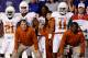 MANHATTAN, KS - DECEMBER 01: Head coach Mack Brown of the Texas Longhorns watches from the sidelines during the game against the Kansas State Wildcats at Bill Snyder Family Football Stadium on December 1, 2012 in Manhattan, Kansas. (Photo by Jamie Squire/Getty Images)