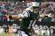 EAST RUTHERFORD, NJ - DECEMBER 02: Greg McElroy #14 of the New York Jets celebrates throwing his first touchdown in the NFL to Jeff Cumberland #86 against the Arizona Cardinals during their game at at MetLife Stadium on December 2, 2012 in East Rutherford, New Jersey. The Jets won 7-6. (Photo by Al Bello/Getty Images)