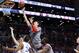 Nov 9, 2012; Brooklyn, NY, USA; Maryland Terrapins center Alex Len (25) shoots during the first half of the game against the Kentucky Wildcats at the Barclays Center Classic held at Barclays Center. Mandatory Credit: Anthony Gruppuso-USA TODAY Sports