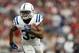 Dec 16, 2012; Houston, TX, USA; Indianapolis Colts running back Vick Ballard (33) rushes against the Houston Texans during the second quarter at Reliant Stadium. Mandatory Credit: Thomas Campbell-USA TODAY Sports
