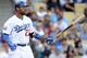 LOS ANGELES, CA - OCTOBER 03: Matt Kemp #27 of the Los Angeles Dodgers reacts as he strikesout against the San Francisco Giants during the fourth inning at Dodger Stadium on October 3, 2012 in Los Angeles, California. (Photo by Harry How/Getty Images)