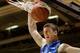 Oct 14, 2011; Durham, NC, USA; Duke Blue Devils forward Marshall Plumlee (40) makes one of his attempts during the slam dunk contest as part of the Countdown to Craziness event at Cameron Indoor Stadium. Mandatory Credit: Mark Dolejs-USA TODAY Sports