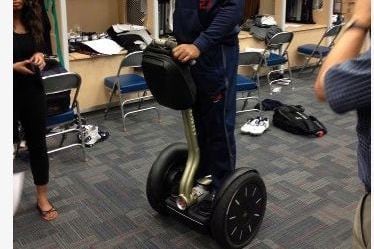 Texans' Foster Rewards Linemen with Segways