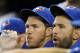 TORONTO, CANADA - JULY 25: J.P. Arencibia #9 and Jose Bautista #19 of the Toronto Blue Jays look on from the dugout during MLB game action against the Oakland Athletics July 25, 2012 at Rogers Centre in Toronto, Ontario, Canada. (Photo by Brad White/Getty Images)