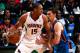 ATLANTA, GA - DECEMBER 19: Al Horford #15 of the Atlanta Hawks drives against Nick Collison #4 of the Oklahoma City Thunder at Philips Arena on December 19, 2012 in Atlanta, Georgia. NOTE TO USER: User expressly acknowledges and agrees that, by downloading and or using this photograph, User is consenting to the terms and conditions of the Getty Images License Agreement. (Photo by Kevin C. Cox/Getty Images)