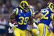 ST. LOUIS, MO - DECEMBER 02: Running back Steven Jackson #39 of the St. Louis Rams runs up the field during the game against the San Francisco 49ers at the Edward Jones Dome on December 2, 2012 in St. Louis, Missouri. (Photo by David Welker/Getty Images)
