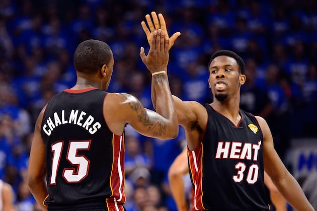 On Point: Miami Heat's Mario Chalmers and Norris Cole Both...