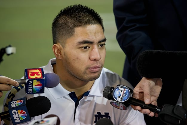 Composed Te'o Happy to Prep for Just Game