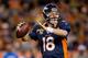DENVER, CO - NOVEMBER 18: Quarterback Peyton Manning #18 of the Denver Broncos throws a pass against the San Diego Chargers at Sports Authority Field Field at Mile High on November 18, 2012 in Denver, Colorado. The Broncos defeated the Chargers 30-23. (Photo by Justin Edmonds/Getty Images)