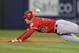 SEATTLE, WA - OCTOBER 02: Mike Trout #27 of the Los Angeles Angels of Anaheim steals second base ahead of the throw against the Seattle Mariners at Safeco Field on October 2, 2012 in Seattle, Washington. (Photo by Otto Greule Jr/Getty Images)