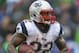 SEATTLE, WA - OCTOBER 14: Running back Stevan Ridley #22 of the New England Patriots rushes against the Seattle Seahawks at CenturyLink Field on October 14, 2012 in Seattle, Washington. (Photo by Otto Greule Jr/Getty Images)