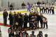 Ceremonial faceoff with OWHA president Fran Rider and Stephanie Richardson (Photo by Mark Staffieri)