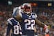 FOXBORO, MA - DECEMBER 10: Stevan Ridley #22 of the New England Patriots celebrates after scoring a touchdown in the fourth quarter against the Houston Texans during the game at Gillette Stadium on December 10, 2012 in Foxboro, Massachusetts. (Photo by Jared Wickerham/Getty Images)