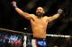 Dec 30, 2011; Las Vegas, NV, USA; UFC fighter Johny Hendricks celebrates against Jon Fitch (not pictured) during a welterweight bout at UFC 141 at the MGM Grand Garden event center. Mandatory Credit: Mark J. Rebilas-USA TODAY Sports