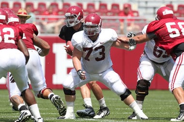 Watch Alabama's Offensive Line Work on Fundamentals (video)