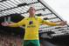 NORWICH, ENGLAND - MAY 13: Grant Holt of Norwich City celebrates his goal during the Barclays Premier Leage match between Norwich City and Aston Villa at Carrow Road on May 13, 2012 in Norwich, England. (Photo by Jamie McDonald/Getty Images)