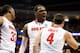 PITTSBURGH, PA - MARCH 17: Deshaun Thomas #1 of the Ohio State Buckeyes celebrates a play in the second half with teammates Aaron Craft #4 and Lenzelle Smith, Jr. #32 against the Gonzaga Bulldogs during the third round of the 2012 NCAA Men's Basketball Tournament at Consol Energy Center on March 17, 2012 in Pittsburgh, Pennsylvania. (Photo by Jared Wickerham/Getty Images)