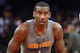 NEW YORK, NY - DECEMBER 13: Amar'e Stoudemire
#1 of the New York Knicks warms up prior to the game against the Los Angeles Lakers at Madison Square Garden on December 13, 2012 in New York City. NOTE TO USER: User expressly acknowledges and agrees that, by downloading and/or using this photograph, user is consenting to the terms and conditions of the Getty Images License Agreement. The Knicks defeated the Lakers 116-107. (Photo by Bruce Bennett/Getty Images)