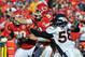KANSAS CITY, MO - NOVEMBER 25: Linebacker Von Miller #58 of the Denver Broncos pressures quarterback Brady Quinn #9 of the Kansas City Chiefs during the first half on November 25, 2012 at Arrowhead Stadium in Kansas City, Missouri. (Photo by Peter Aiken/Getty Images)