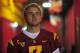 November 24, 2012; Los Angeles, CA, USA; Southern California Trojans quarterback Matt Barkley (7) before being introduced at the Los Angeles Memorial Coliseum. Mandatory Credit: Gary A. Vasquez-USA TODAY Sports
