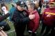 PHILADELPHIA, PA - DECEMBER 23: Head coach Andy Reid of the Philadelphia Eagles meets with head coach Mike Shanahan of the Washington Redskins after the Redskins defeated the Eagles 27-20 at Lincoln Financial Field on December 23, 2012 in Philadelphia, Pennsylvania. (Photo by Alex Trautwig/Getty Images)
