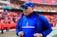 KANSAS CITY, MO - DECEMBER 23: Interim head coach Bruce Arians jogs off the field following the game against the Kansas City Chiefs at Arrowhead Stadium on December 23, 2012 in Kansas City, Missouri. (Photo by Jamie Squire/Getty Images)