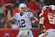KANSAS CITY, MO - DECEMBER 23: Quarterback Andrew Luck #12 of the Indianapolis Colts throws a pass down field against the Kansas City Chiefs during the second half on December 23, 2012 at Arrowhead Stadium in Kansas City, Missouri. Indianapolis defeated Kansas City 20-13. (Photo by Peter Aiken/Getty Images)