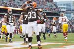 Trent Richardson Suffers Ankle Injury; Leaves in Boot