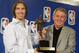 PHOENIX - MAY 8: Commissioner David Stern presents Steve Nash of the Phoenix Suns with the Most Valuable Player trophy before game one of the Western Conference Semifinals against the Los Angeles Clippers during the 2006 NBA Playoffs on May 8, 2006 at US Airways Arena in Phoenix, Arizona. NOTE TO USER: User expressly acknowledges and agrees that, by downloading and or using this photograph, User is consenting to the terms and conditions of the Getty Images License Agreement. (Photo by Lisa Blumenfeld/Getty Images)