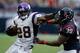HOUSTON, TX - DECEMBER 23: Adrian Peterson #28 of the Minnesota Vikings runs upfield against Daniel Manning #38 of the Houston Texans at Reliant Stadium on December 23, 2012 in Houston, Texas. (Photo by Scott Halleran/Getty Images)