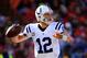 KANSAS CITY, MO - DECEMBER 23: Quarterback Andrew Luck #12 of the Indianapolis Colts passes during the game against the Kansas City Chiefs at Arrowhead Stadium on December 23, 2012 in Kansas City, Missouri. (Photo by Jamie Squire/Getty Images)