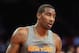 NEW YORK, NY - DECEMBER 13: Amar'e Stoudemire
#1 of the New York Knicks warms up prior to the game against the Los Angeles Lakers at Madison Square Garden on December 13, 2012 in New York City. NOTE TO USER: User expressly acknowledges and agrees that, by downloading and/or using this photograph, user is consenting to the terms and conditions of the Getty Images License Agreement. The Knicks defeated the Lakers 116-107. (Photo by Bruce Bennett/Getty Images)