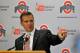 COLUMBUS, OH - NOVEMBER 28: Urban Meyer speaks to the media after being introduced as the new head coach of Ohio State football on November 28, 2011 in Columbus, Ohio. (Photo by Jamie Sabau/Getty Images)