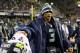 SEATTLE, WA - DECEMBER 23: Quarterback Russell Wilson #3 of the Seattle Seahawks congratulates defensive end Chris Clemons #91 after defeating the San Francisco 49ers 42-13 at CenturyLink Field on December 23, 2012 in Seattle, Washington. (Photo by Otto Greule Jr/Getty Images)