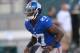 EAST RUTHERFORD, NJ - AUGUST 18: Stevie Brown #27 of the New York Giants runs before the preseason game against the New York Jets at Metlife Stadium on August 18, 2012 in East Rutherford, New Jersey. (Photo by Drew Hallowell/Getty Images)