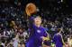 December 22, 2012; Oakland, CA, USA; Los Angeles Lakers point guard Steve Nash (10) warms up before the game against the Golden State Warriors at ORACLE Arena. Mandatory Credit: Kyle Terada-USA TODAY Sports