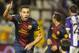 VALLADOLID, SPAIN - DECEMBER 22: Xavi Hernandez (R) of FC Barcelona celebrates after scoring against Real Valladolid at Jose Zorrilla on December 22, 2012 in Valladolid, Spain. (Photo by Victor Fraile/Getty Images)