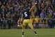 SOUTH BEND, IN - NOVEMBER 17: Manti T'eo #5 of the Notre Dame Fighting Irish waves to the crowd as he leaves the home field for the last time during a game against the Wake Forest Demon Deacons at Notre Dame Stadium on November 17, 2012 in South Bend, Indiana. Notre Dame defeated Wake Forest 38-0. (Photo by Jonathan Daniel/Getty Images)
